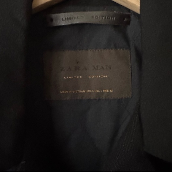 Black Cotton/Linen Moto Jacket​​​ - Picture 5 of 6